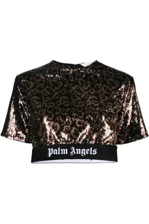 Palm Angels Cropped-Top mit Pailletten