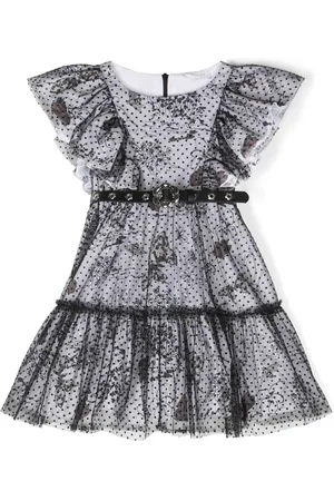MONNALISA Tüllkleid mit botanischem Print