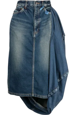Maison Mihara Yasuhiro Ausgeblichener Jeansrock
