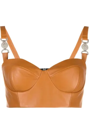 VERSACE Medusa 95 Bustier-Top aus Leder