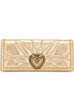 Dolce & Gabbana Devotion Clutch im Metallic-Look