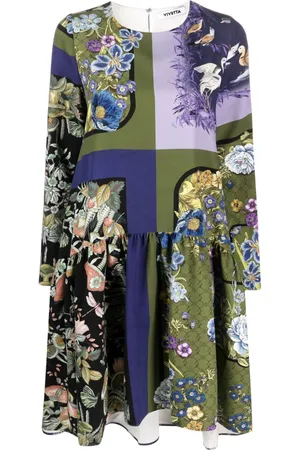 VIVETTA Gestuftes Kleid mit Print