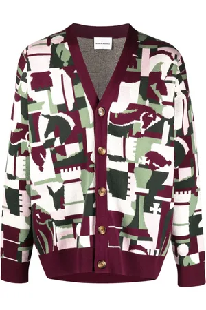 Drôle de Monsieur Cardigan mit Intarsienmuster