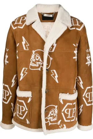 Philipp Plein Bestickter Mantel aus Wildleder