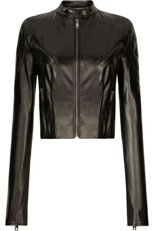 Dolce & Gabbana Lederjacke mit Reißverschluss