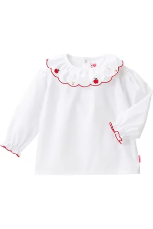 Miki House Bluse mit Hasenstickerei
