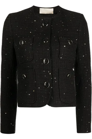 Elie saab Metallische Cropped-Jacke
