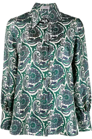 ALBERTO BIANI Seidenhemd mit Paisley-Print