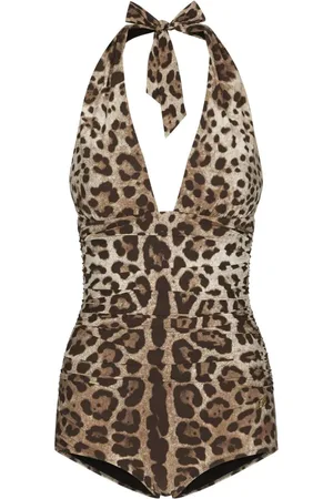 Dolce & Gabbana Badeanzug mit Leoparden-Print