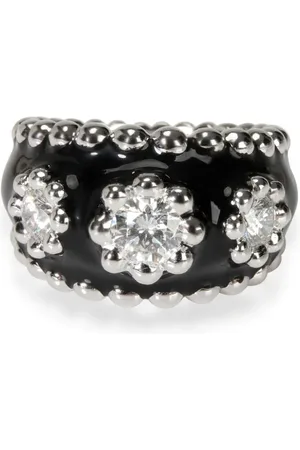 CHANEL Emaillierter 18kt Weißgoldring