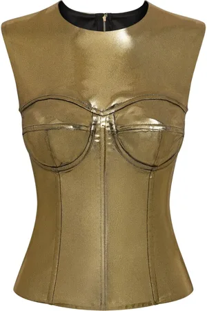 Dolce & Gabbana Top mit Metallic-Optik