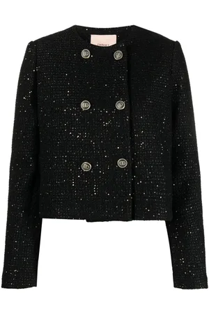 Twin-Set Doppelreihige Cropped-Jacke