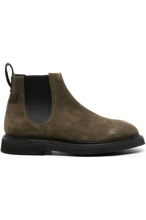 Premiata Wildlederstiefel mit runder Kappe