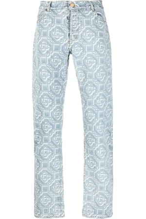 Casablanca Gerade Jeans mit Monogramm-Print