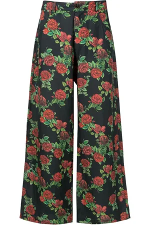 AMIR SLAMA Culotte mit Blumen-Print