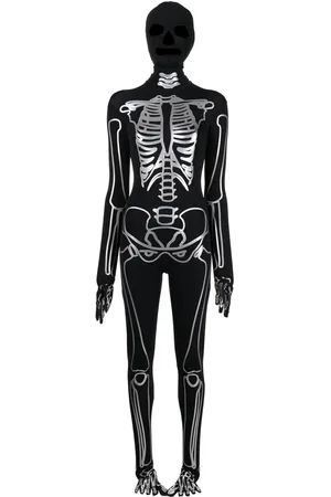 Natasha Zinko Halloween-Jumpsuit im Skelettdesign