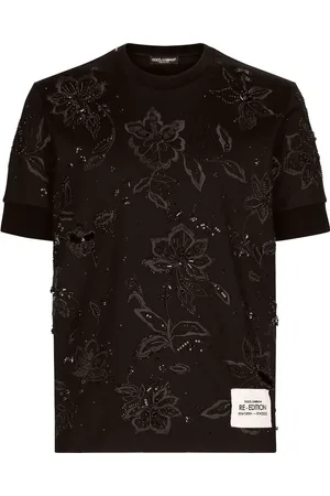 Dolce & Gabbana T-Shirt mit Blumenstickerei