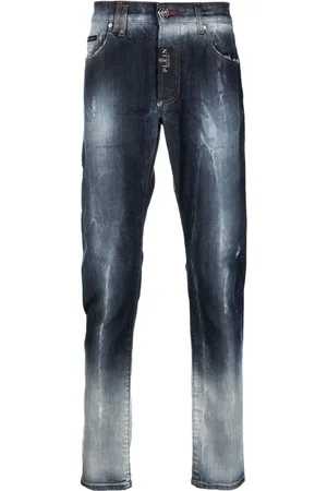 Philipp Plein Gerade Jeans im Distressed-Look