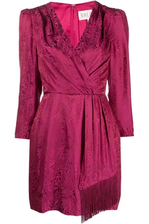 SALONI Maxikleid mit abstraktem Muster