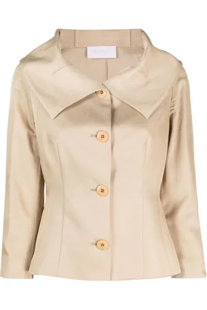 VALENTINO GARAVANI 1990s Satinjacke mit weitem Kragen