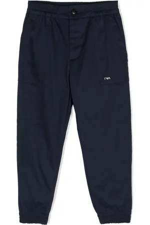 Emporio Armani Tapered-Hose mit Logo-Schild