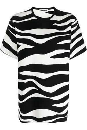 Jil Sander T-Shirt mit Zebra-Print