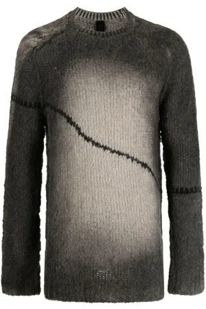 TRANSIT Ausgeblichener Intarsien-Pullover