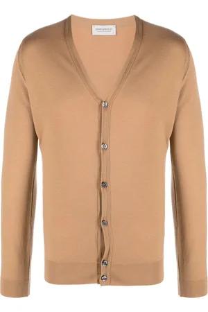 JOHN SMEDLEY Merinocardigan mit V-Ausschnitt