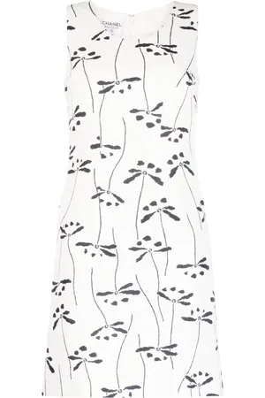 CHANEL 1998 Trägerkleid mit Blumen-Print