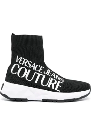 VERSACE Sock-Sneakers mit Logo-Print