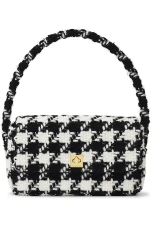 ANINE BING Schultertasche mit Hahnentrittmuster