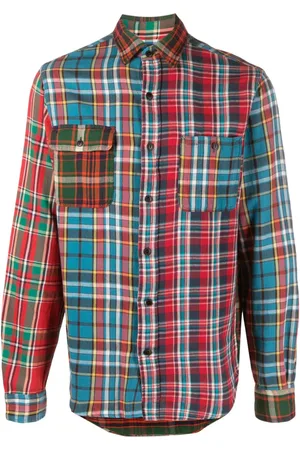 Ralph Lauren Kariertes Hemd im Patchwork-Look
