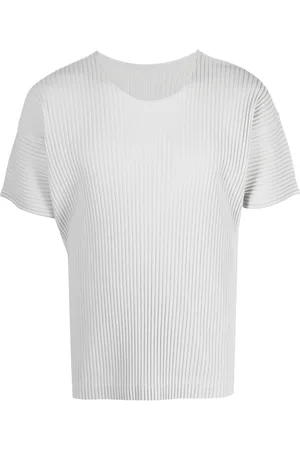 Issey Miyake Geripptes T-Shirt