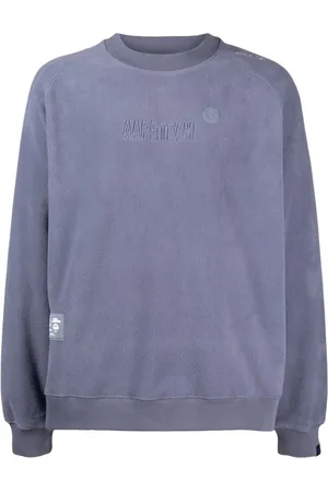 A Bathing Ape Fleece-Sweatshirt mit Logo-Stickerei