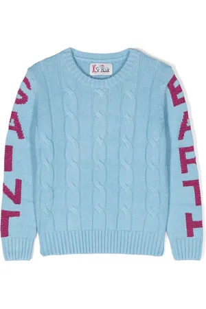 MC2 SAINT BARTH Intarsien-Pullover mit Zopfmuster
