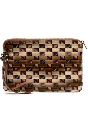 MOREAU Clutch mit Monogramm-Print