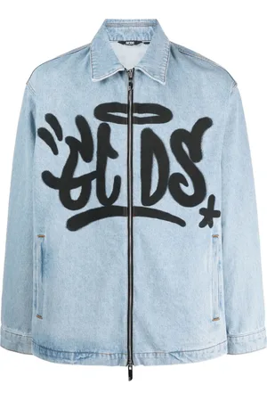 GCDS Jeansjacke mit Graffiti-Print