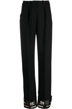 V:PM ATELIER Gerade Cosmo Hose mit Kristallen