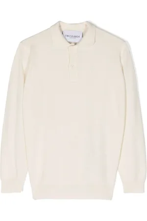 Trussardi Gestricktes Poloshirt mit Logo-Stickerei
