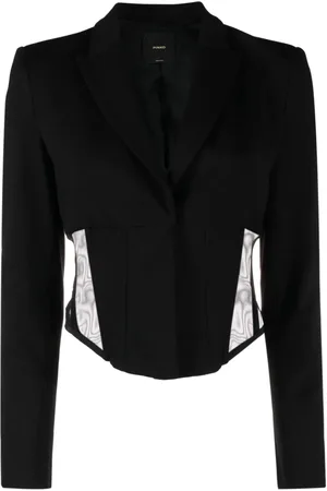 Pinko Cropped-Blazer mit Kontrasteinsätzen