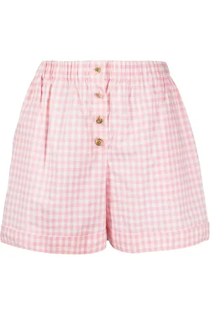 CHANEL 1990-2000 Mini Shorts mit Vichy-Karo