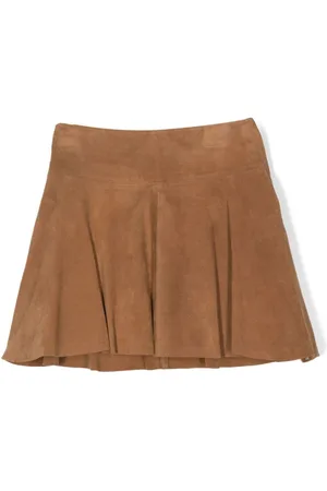 Ralph Lauren Minirock aus Wildleder mit Falten