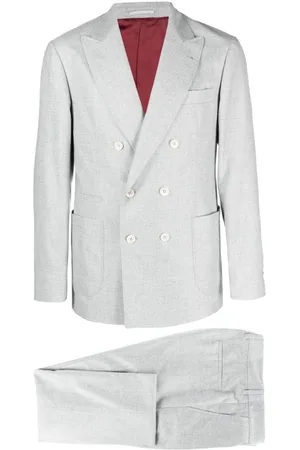 Brunello Cucinelli Doppelreihiger Anzug aus Flanell