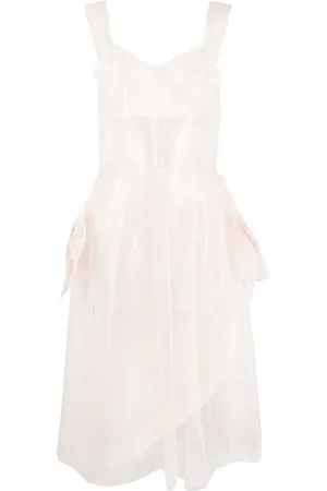 Maison Margiela Midikleid aus Tüll mit Schleifendetail
