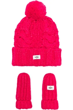 UGG Set aus grob gestrickter Mütze und Fäustlingen