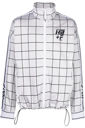 Haider Ackermann Karierte Jacke mit Logo-Print