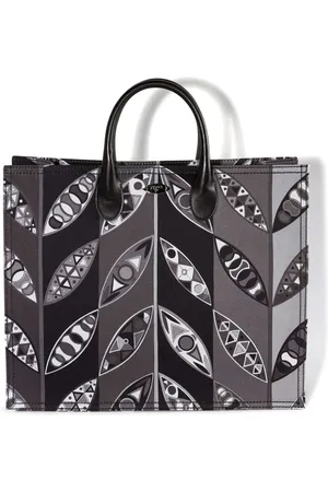 Puccini Shopper mit geometrischem Print