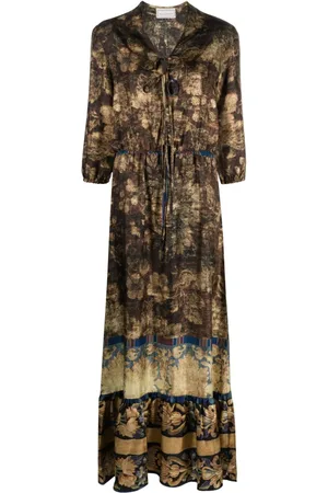 PIERRE-LOUIS MASCIA Maxikleid aus Seide mit Blumen-Print