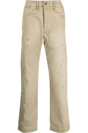 Ralph Lauren Gerade Hose mit Fischgrätenmuster
