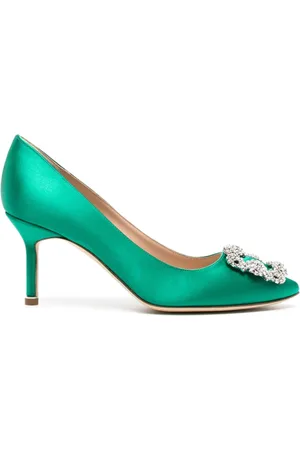 Manolo Blahnik Hangisi Pumps mit Kristallen 70mm